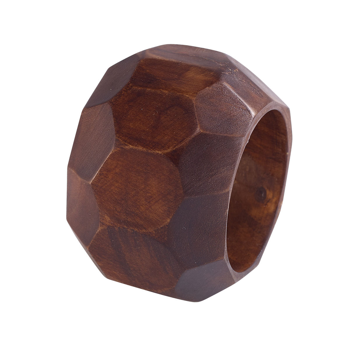 Faceted Wood - Set of 4