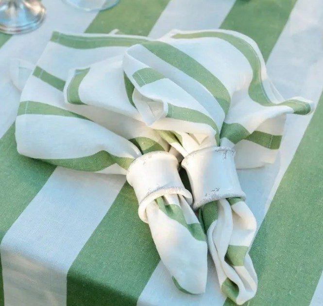Napkin Large, Portofino Bold Stripe, Green