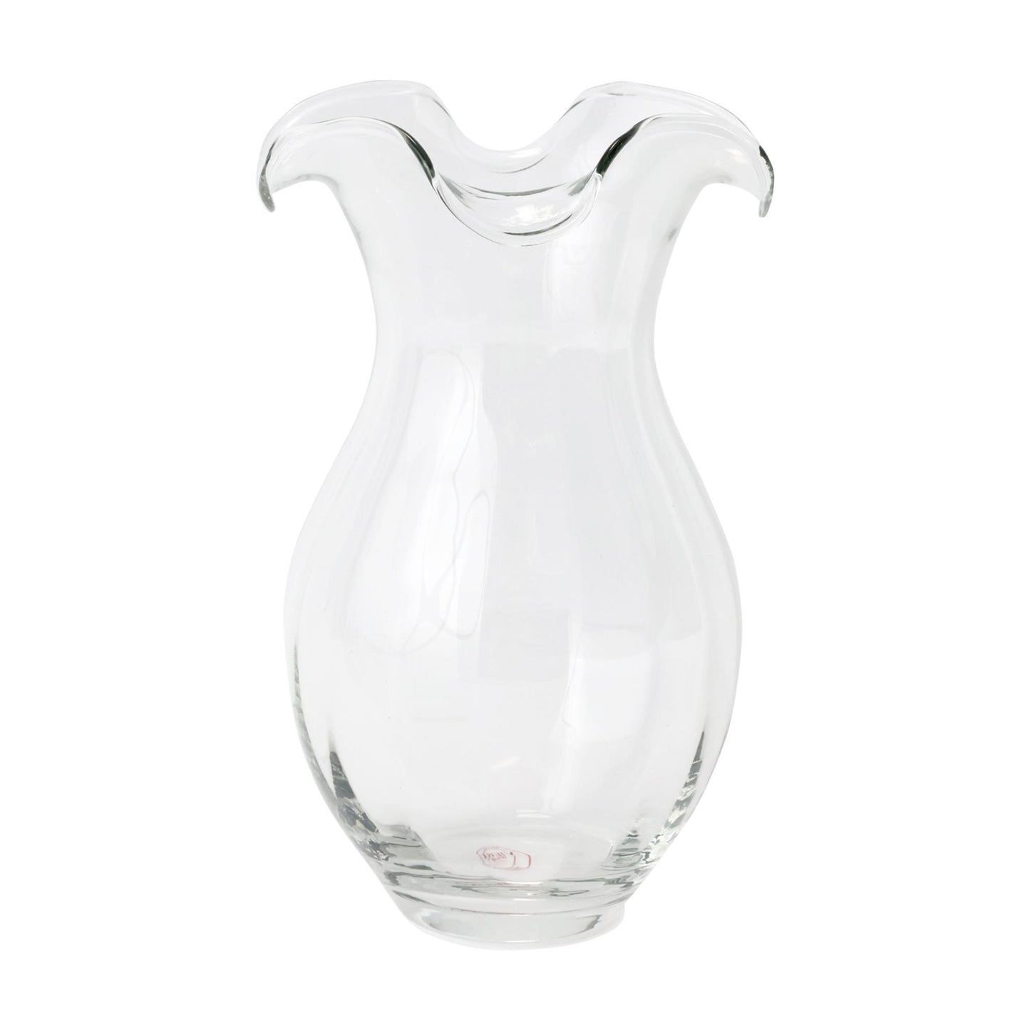 Clear Vertical Fluted Medium Vase