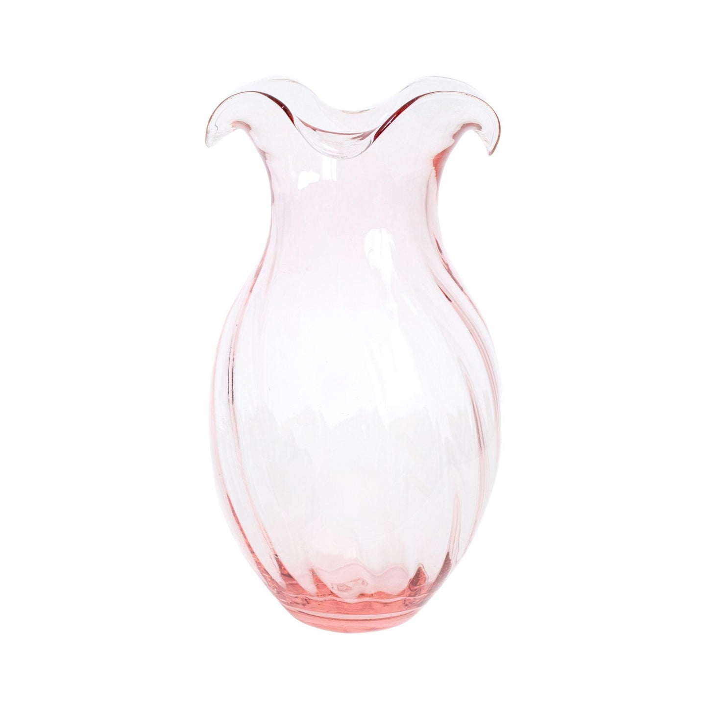 Pink Vertical Fluted Small Vase