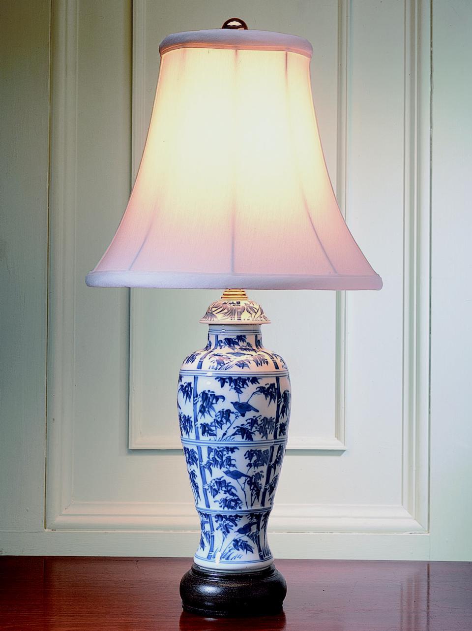 Bamboo Covered Jar Lamp