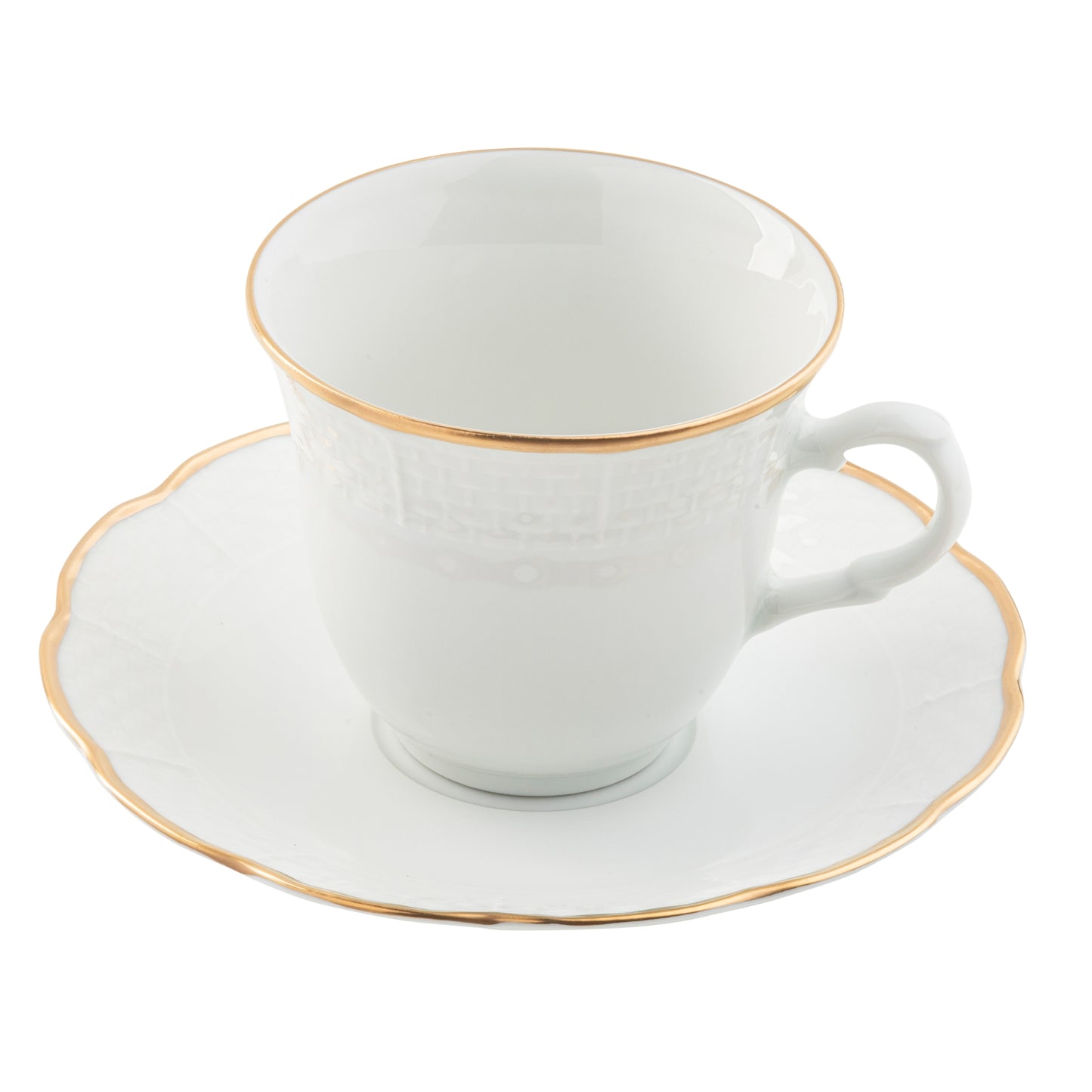 Ultra White Gold Monogram Tea Cup