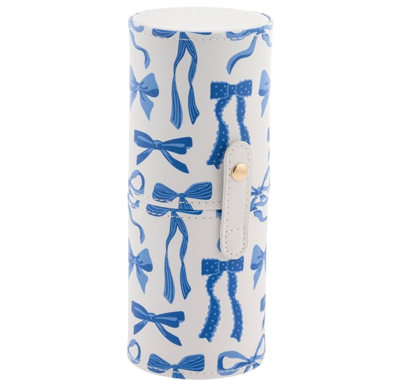 Blue and White Bow Travel Pod