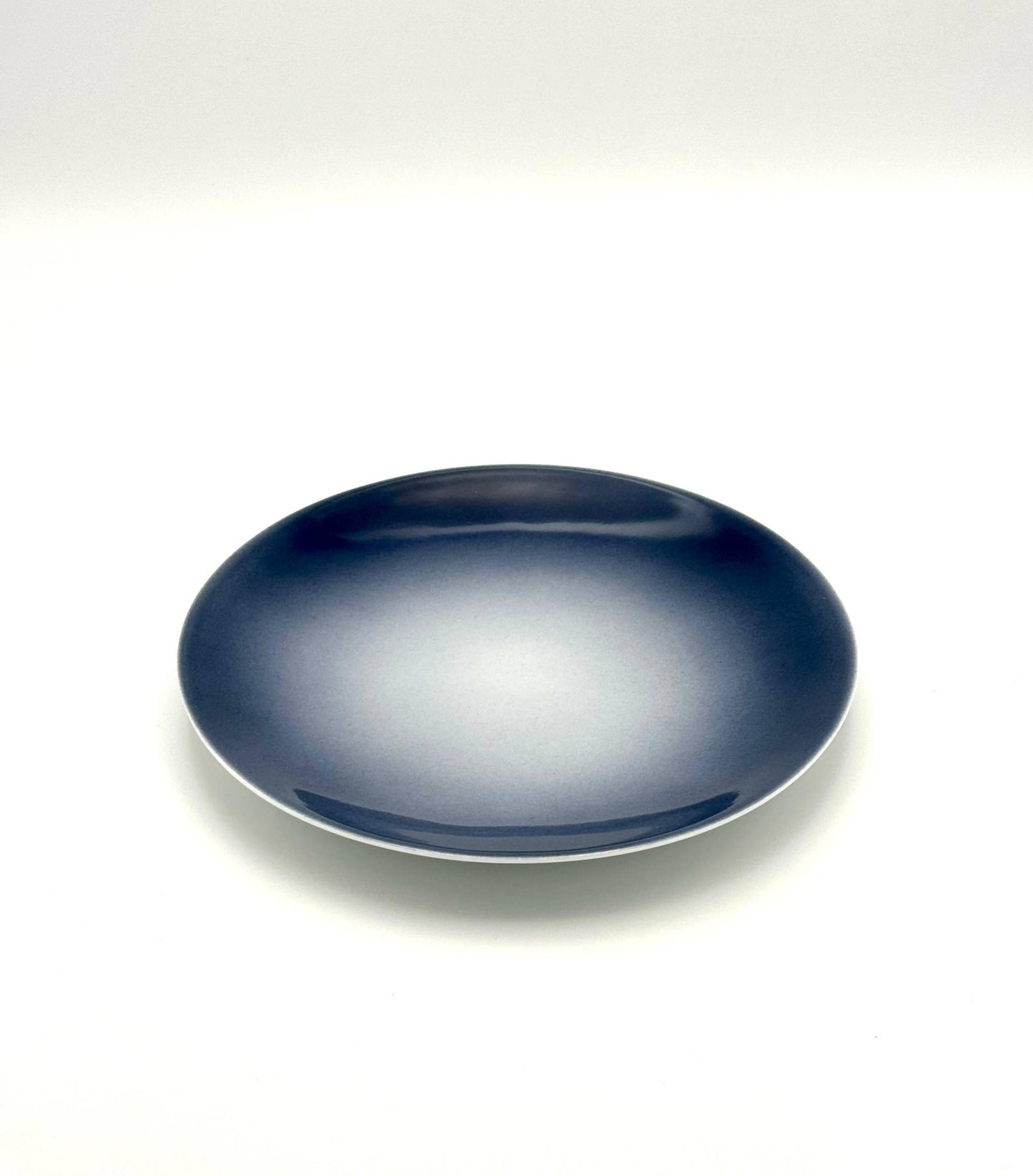 blue gray dessert plate
