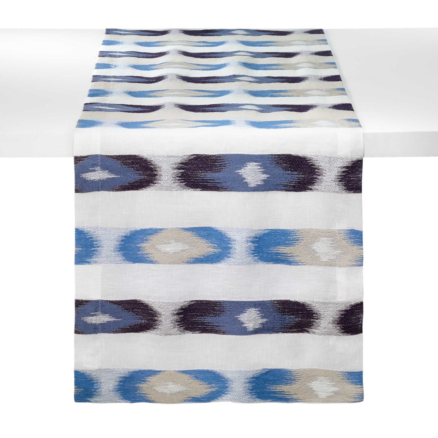 Ikat Blue 90" Runner