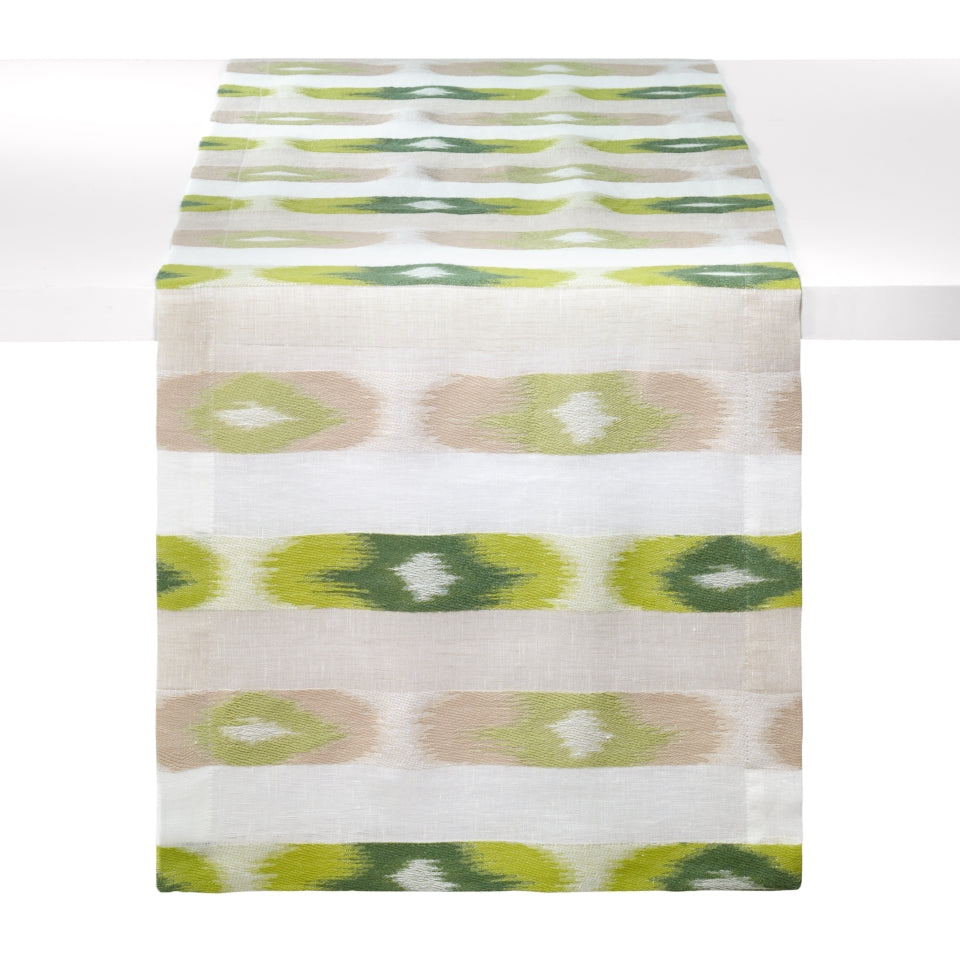 Ikat Green 90" Runner