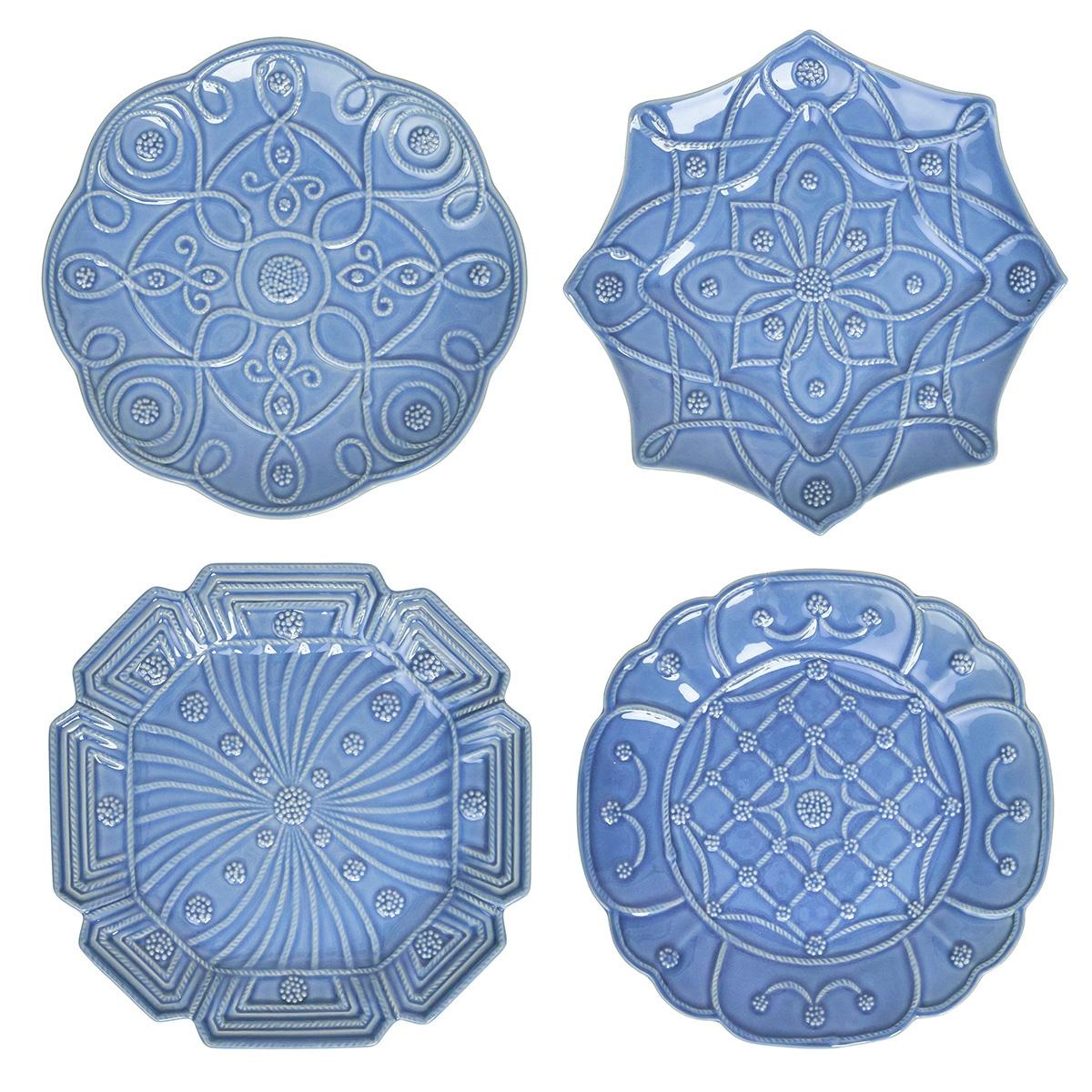 Dessert/Salad Plate Assorted Set/4 - Chambray