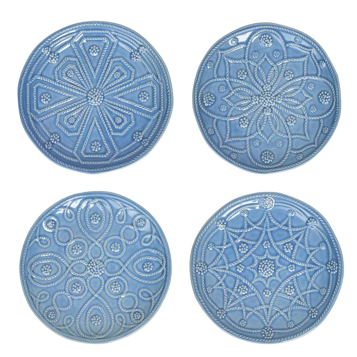 Side/Cocktail Plate Assorted Set/4 - Chambray