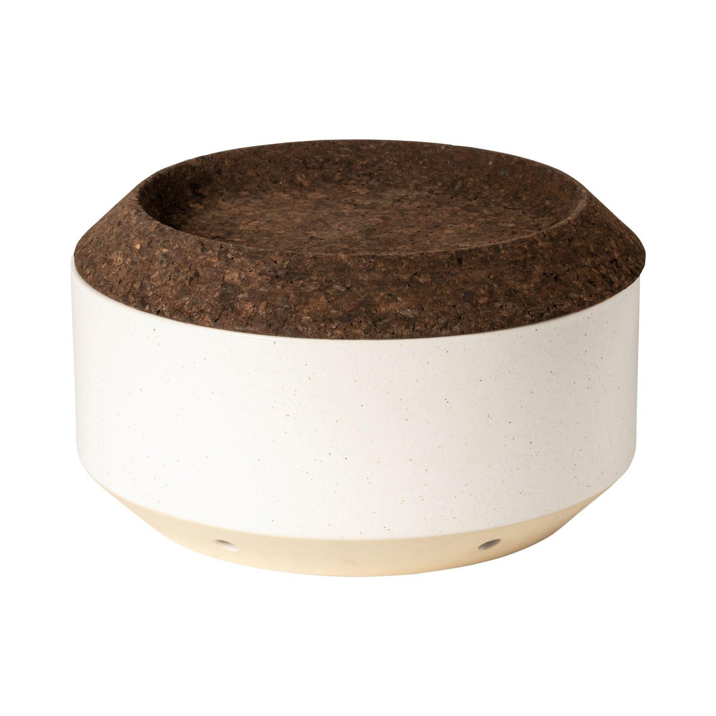 Onion cellar w/ smoked cork lid, White