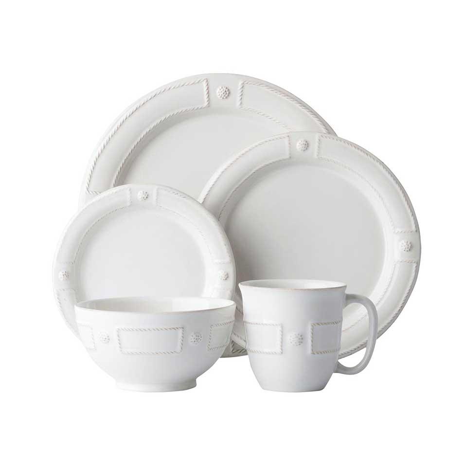 5pc Place Setting - Whitewash