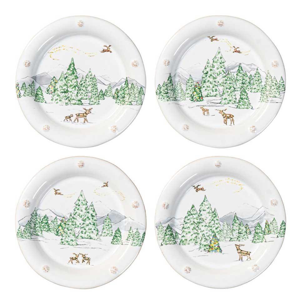 Side/Cocktail Plate Assorted Set/4