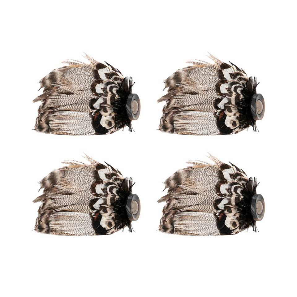 Feather Set/4 - Espresso