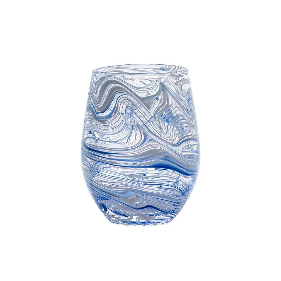 Stemless Wine Glass - Blue