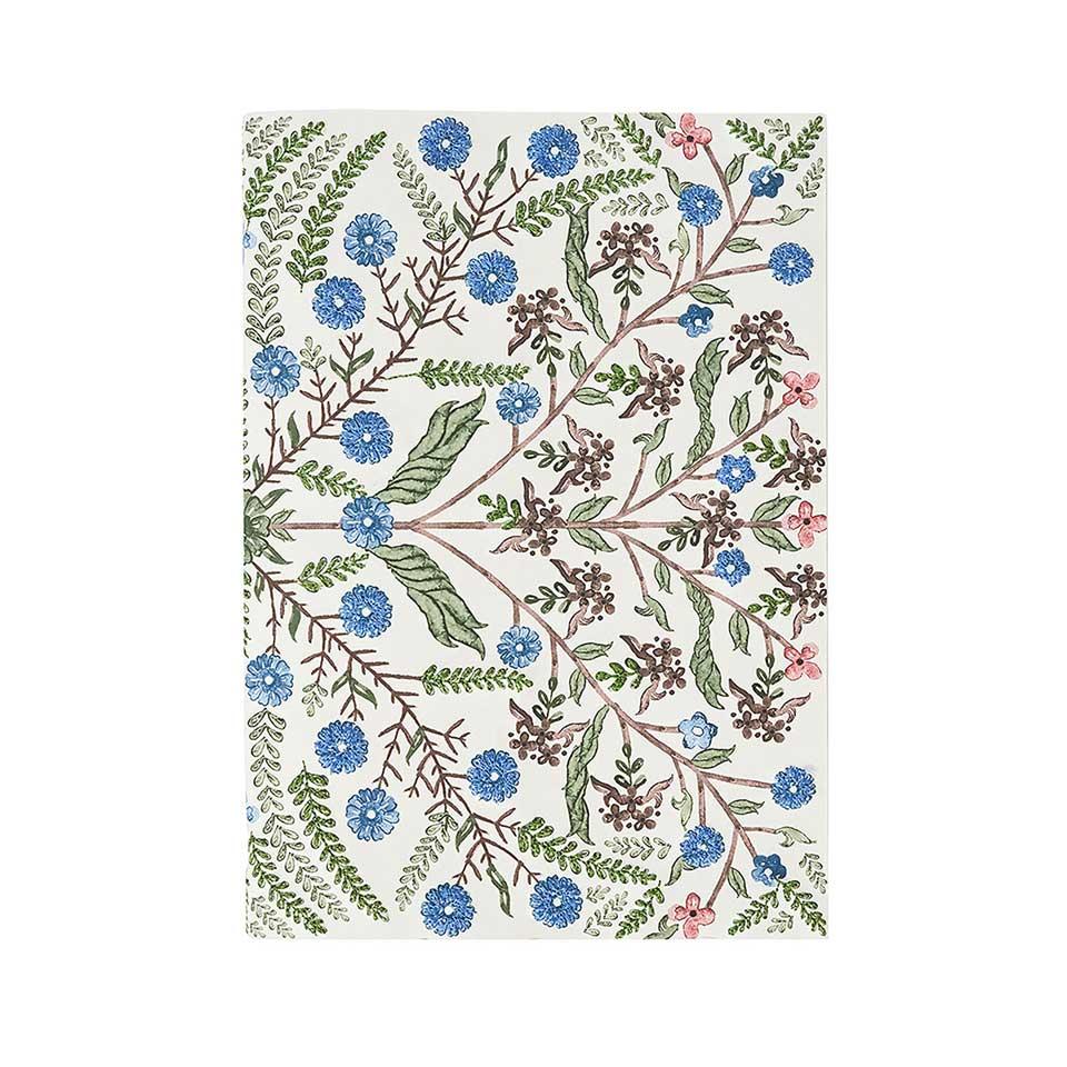 Embroidered 7" x 10" Paper Journal - Chambray