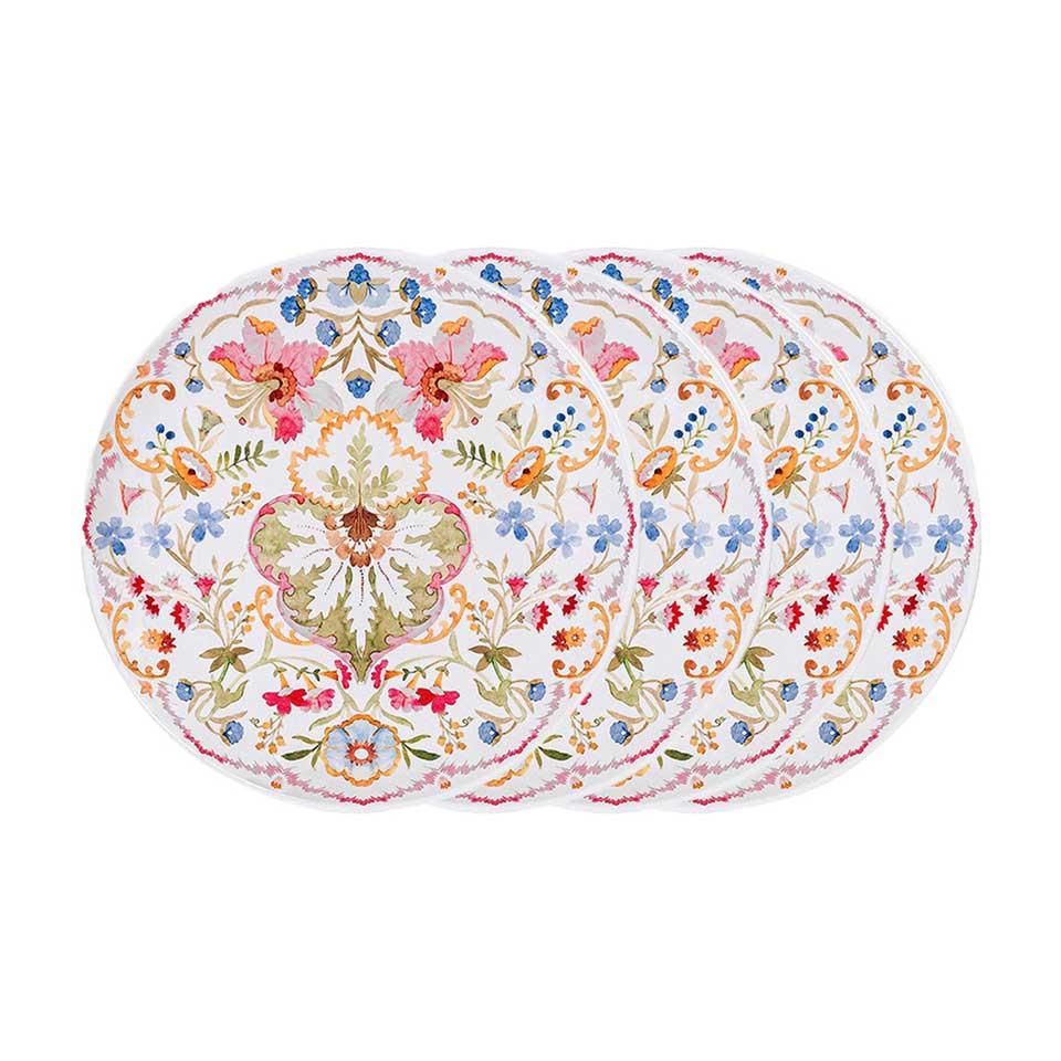 Dessert/Salad Plate Set/4 - Multi