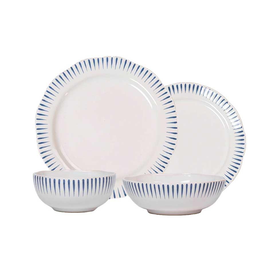 4pc Place Setting - Delft Blue