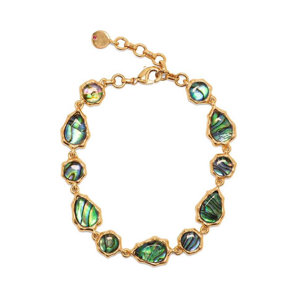Link Bracelet, 7' - Abalone