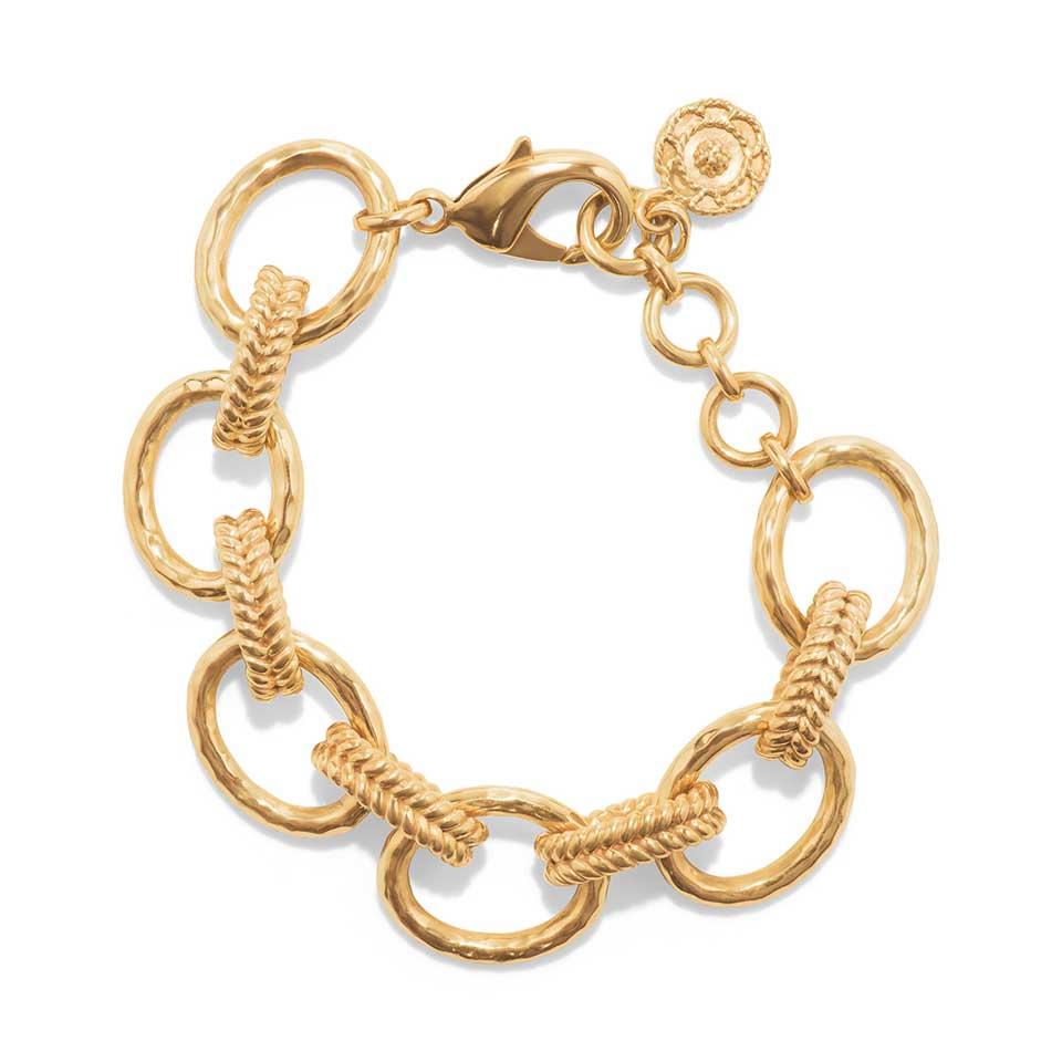 Regal Link Bracelet, 7.5" - Gold