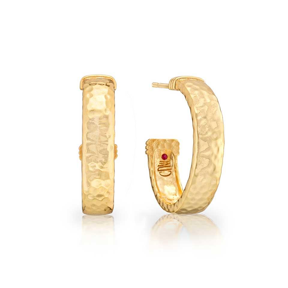Classic Medium Hoop Earrings - Gold