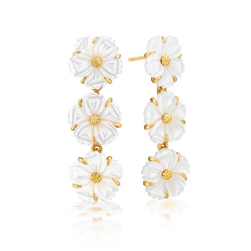 Petite Linear Earrings - MOP