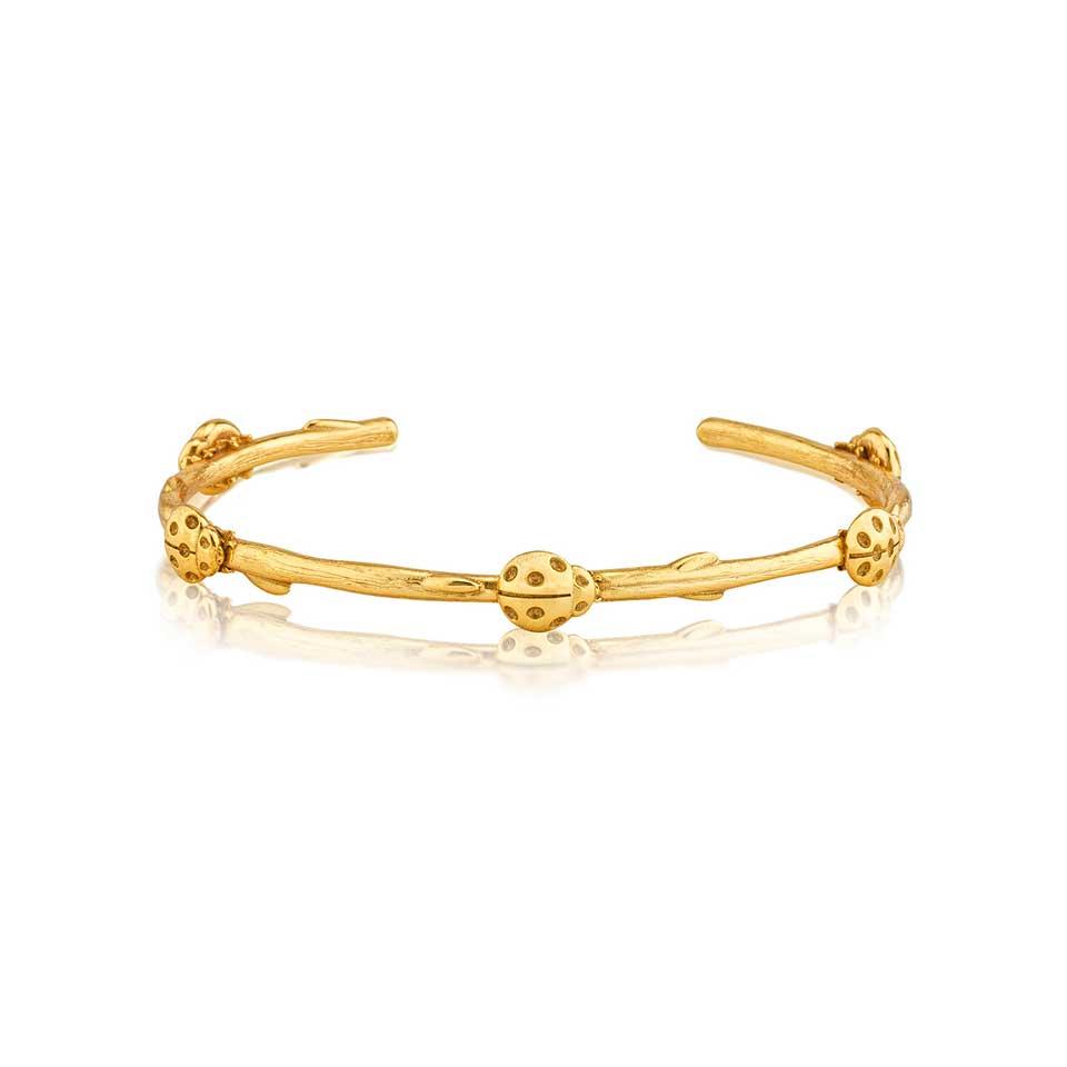 Ladybug Petite Cuff - Gold