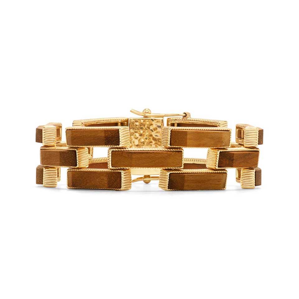 Link Bracelet, 7.5" - Teak