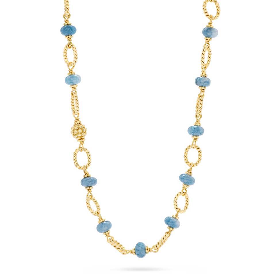 Bead Chain, 24" - Ocean Jade