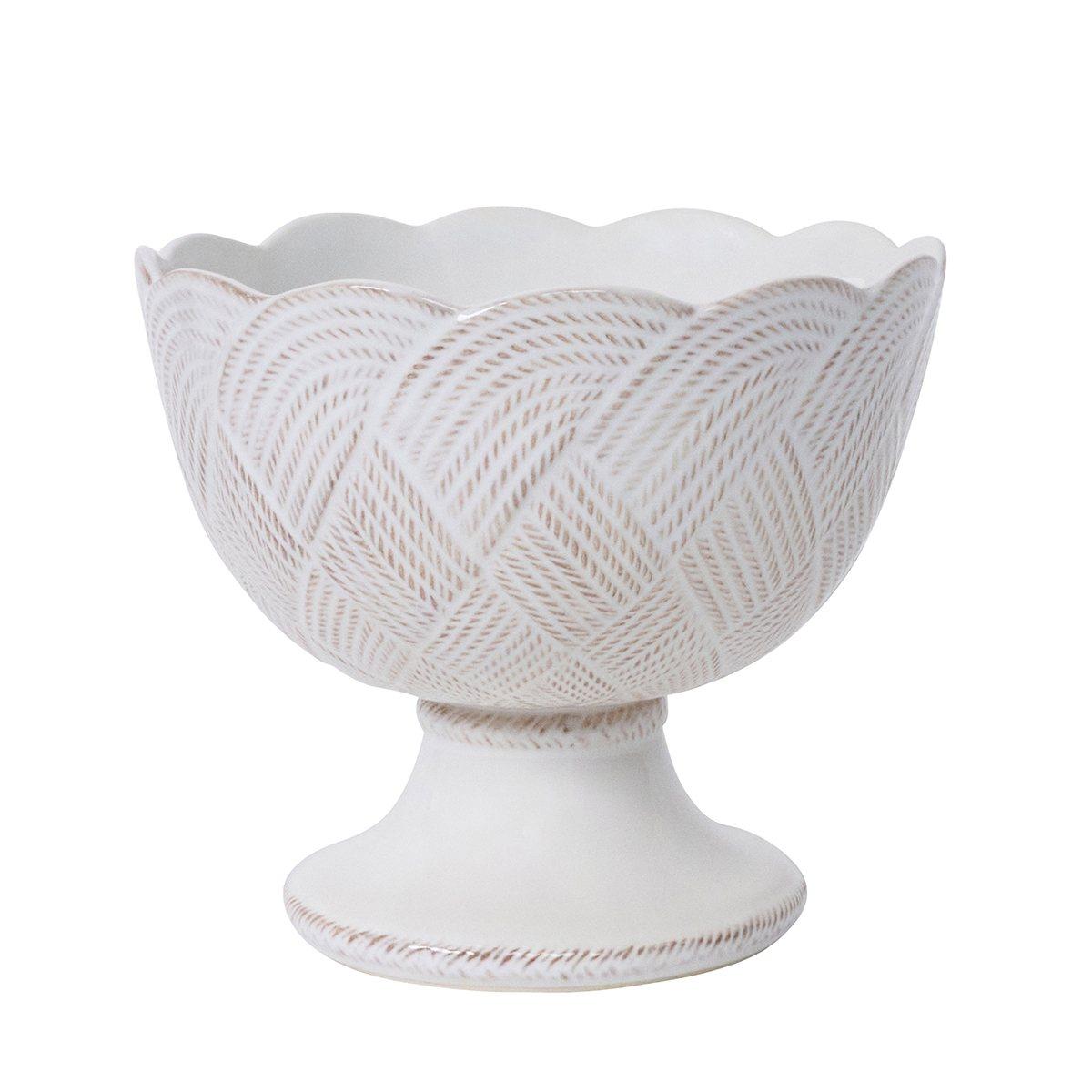 Footed Bowl - Whitewash