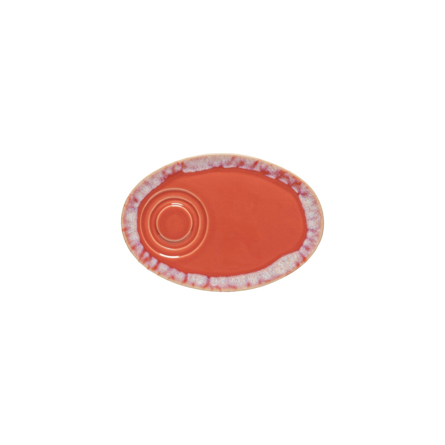 Oval saucer, Orange