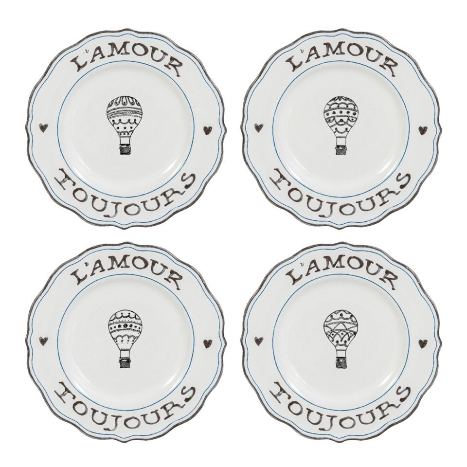 Dessert/Salad Plate Assorted Set/4