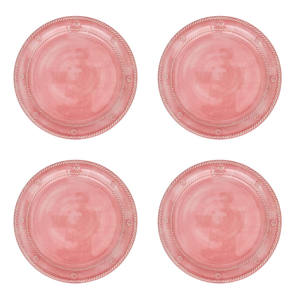 Dessert/Salad Plate Set/4 - Coral