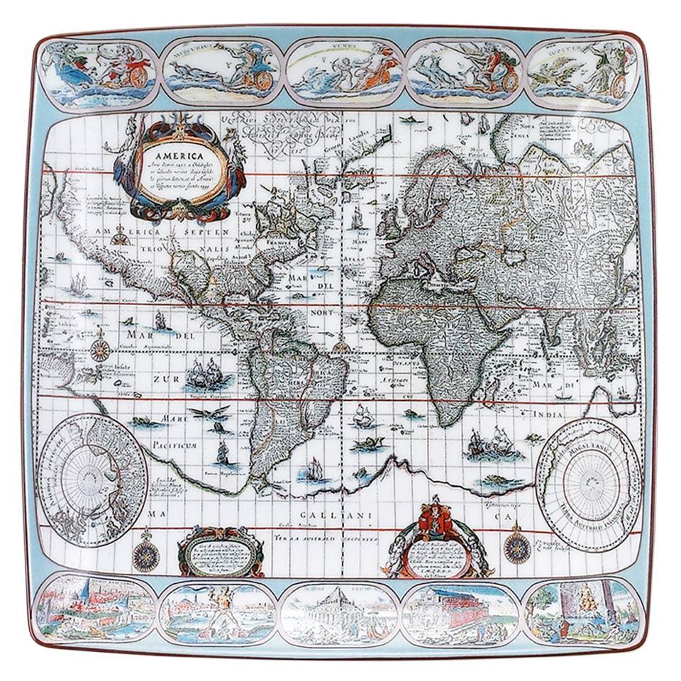 Blaeu Mercator Map Square Tray