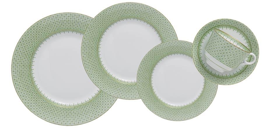 Apple Green Lace 5Pc Psetting