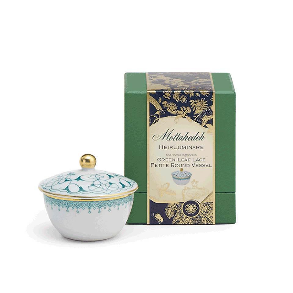 Green Lace Petite Round Box