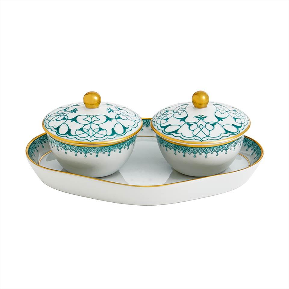 Heirluminare Two Votives W/Tray
