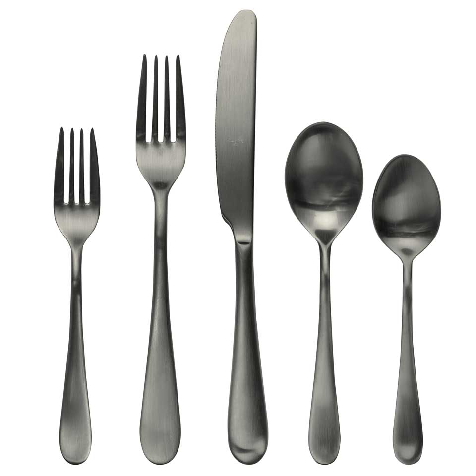 Cutlery Set 5 Pcs Place Setting Oro Nero