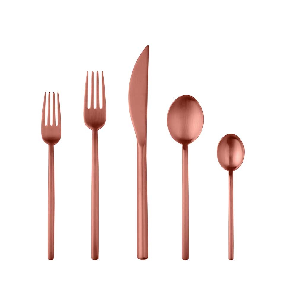 Cutlery Set 5 Pcs Place Setting Ice Bronze