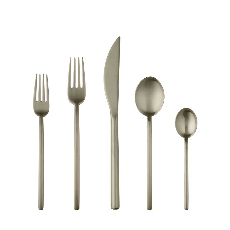 Cutlery Set 5 Pcs Place Setting Ice Champagne