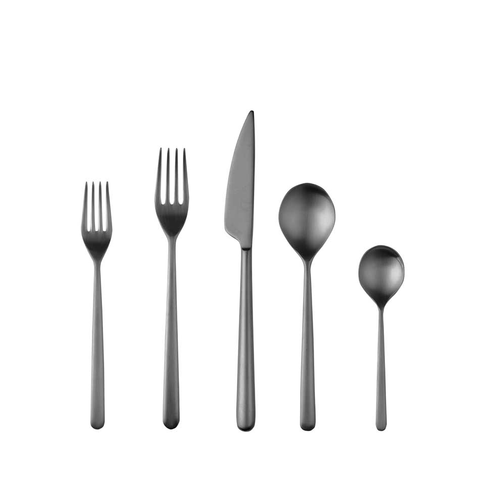 Cutlery Set 20 Pcs Ice Oro Nero