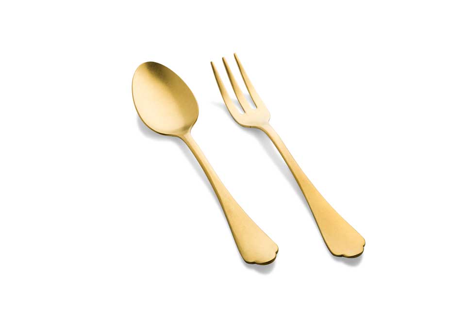 Serving Set 2 Pcs Pewter Oro