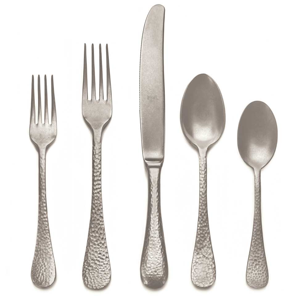 Cutlery Set 20 Pcs Pewter Champagne