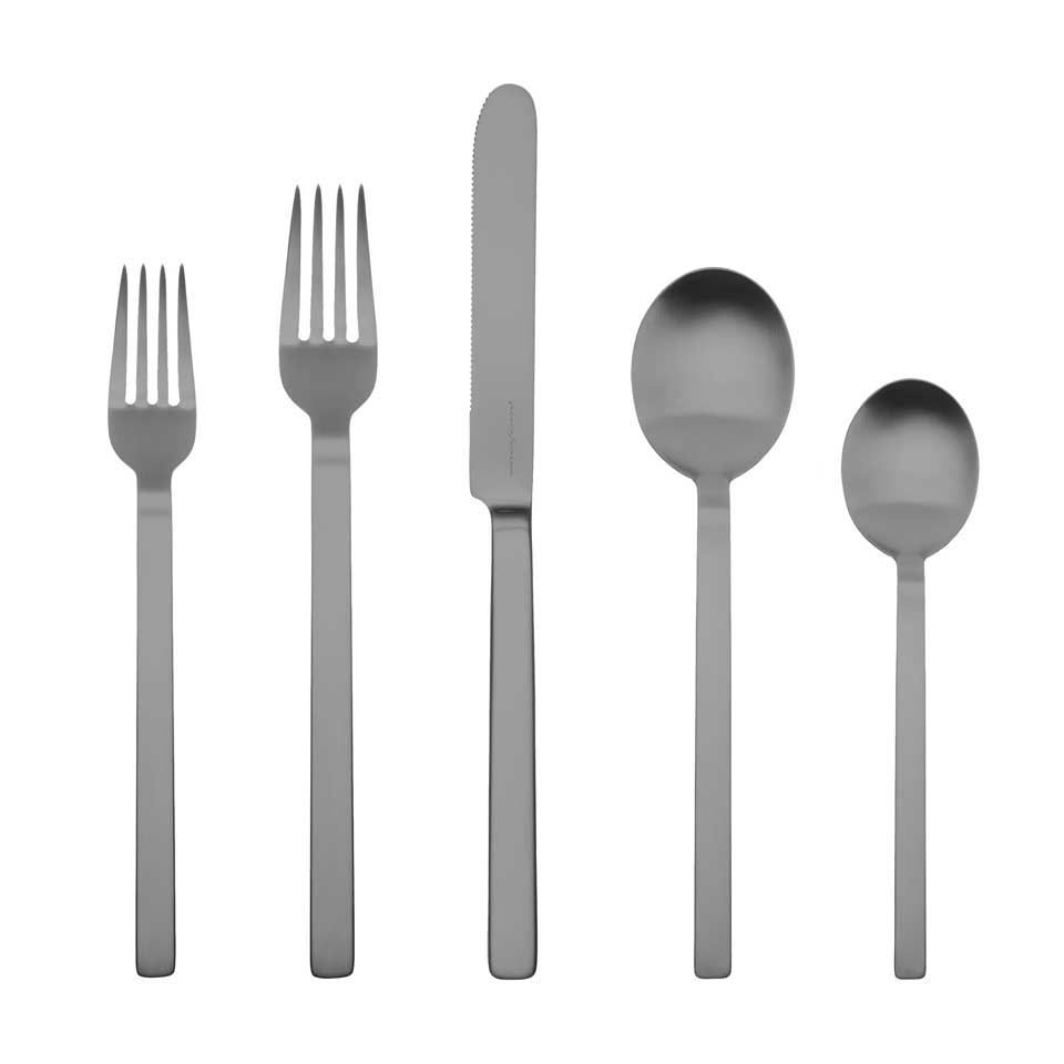 Cutlery Set 20 Pcs Ice Oro Nero