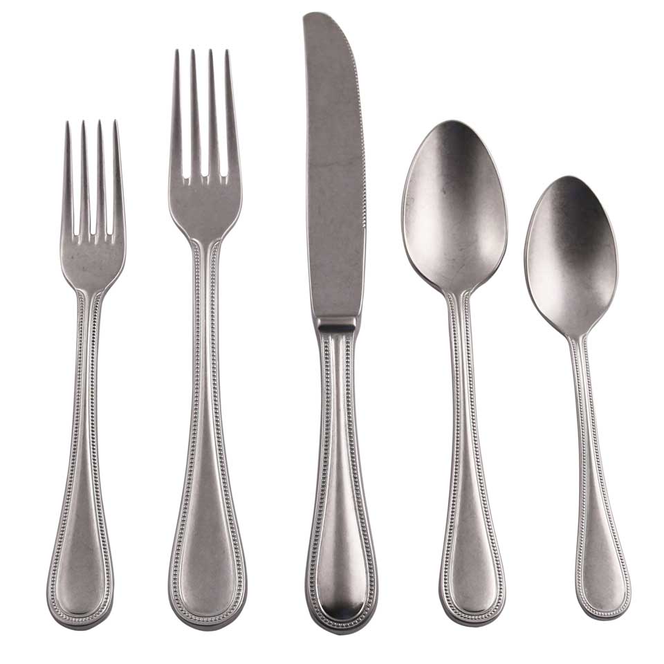 Set 5 Pcs Place Setting Pewter