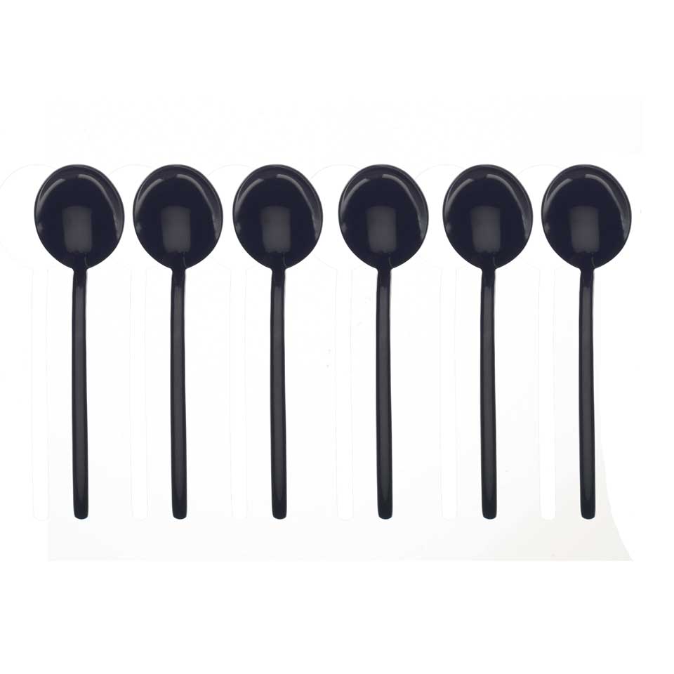 Coffee Spoon Set 6 Pcs Oro Nero