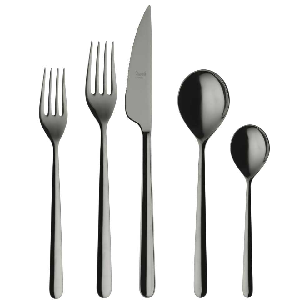 Cutlery Set 20 Pcs Oro Nero