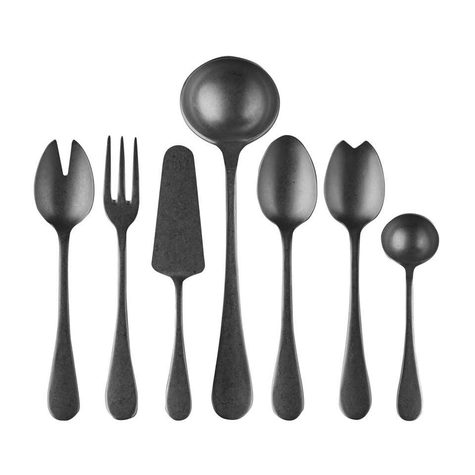 Full Serving Set 7 Pieces Vintage Oro Nero