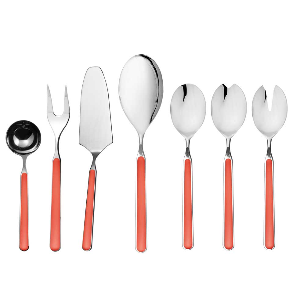 Full Serving Set 7 Pieces New Coral