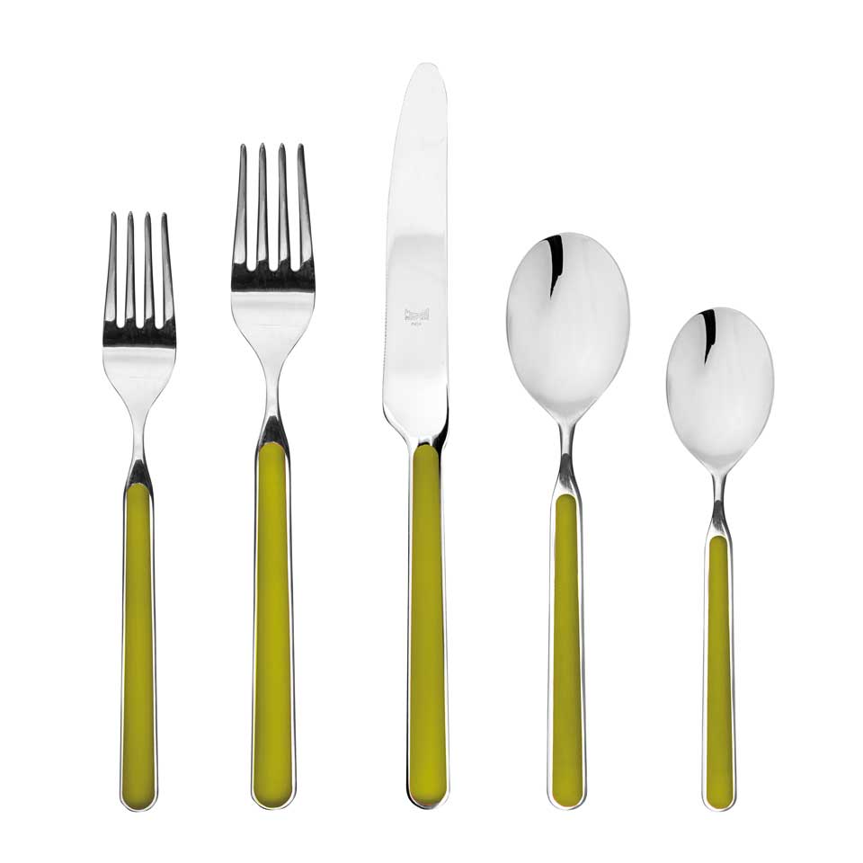 Cutlery Set 20 Pcs Olive-Green