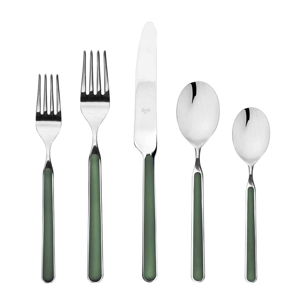Cutlery Set 5 Pcs Place Setting Forrest Green