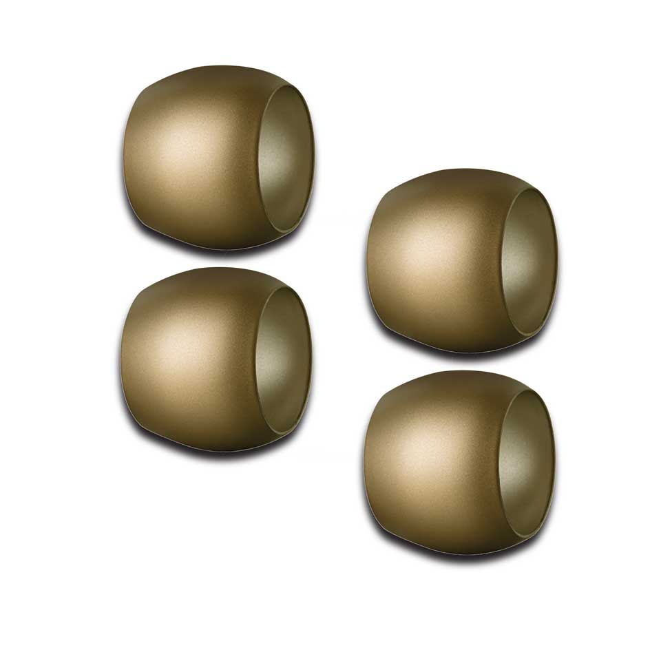 Set Of 4 Plutone Napkin Ring Materic Gold